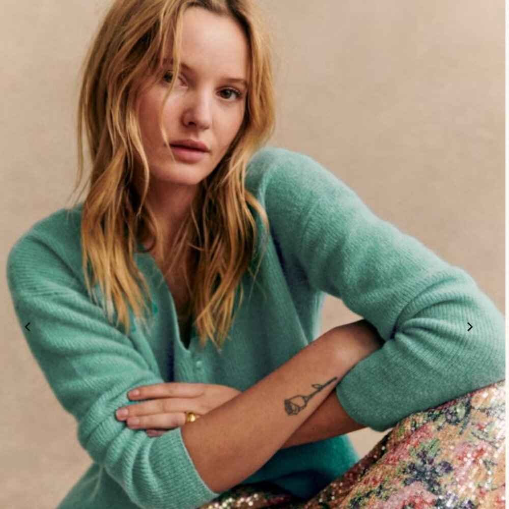 Sezane Light Sage Barry Jumper XXS
